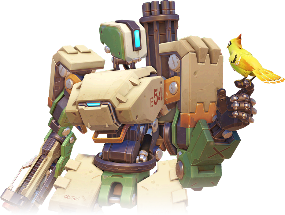 Bastion is one of the heroes in Overwatch. It is an omnic wanderer formerly built to be a war combatant, who is now travelling to satisfy its curiosity about nature and leave its horrifying past behind. Repair protocols and the ability to transform between stationary Sentry, mobile Recon and devastating Tank configurations provide Bastion with a high probability of victory.