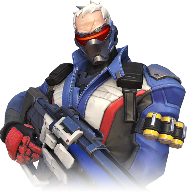 Soldier: 76 is one of the heroes in Overwatch. He is a vigilante who aims to bring the enemies who brought down his former organization to the light of justice.
Armed with cutting-edge weaponry, including an experimental pulse rifle that’s capable of firing spirals of high-powered Helix Rockets, Soldier: 76 has the speed and support know-how of a highly trained soldier.